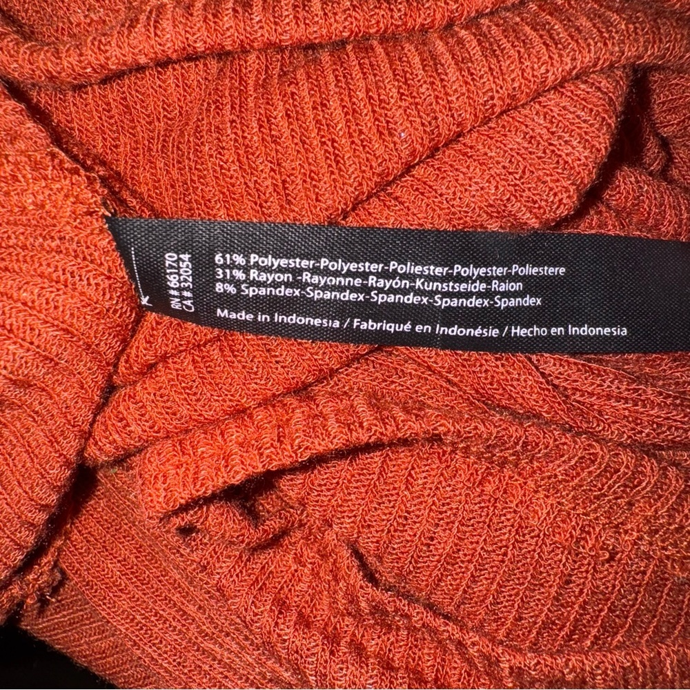 Urban Outfitters Rust Ribbed Wrap Top - Picture 7 of 7
